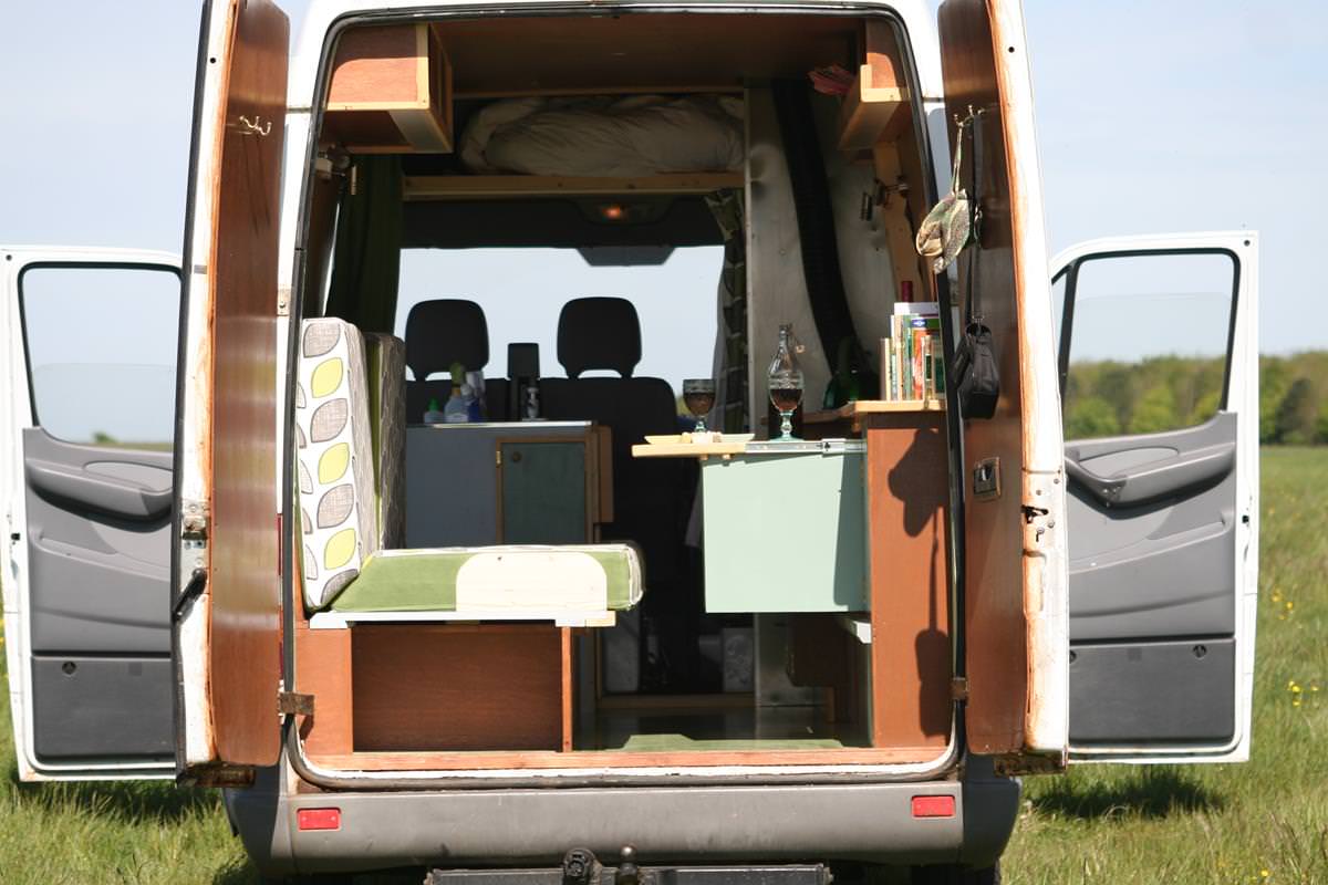 Campervan hire in Somerset: Ashleigh has a charming, cottage-style look that just invites you to drift away for lazy together time.