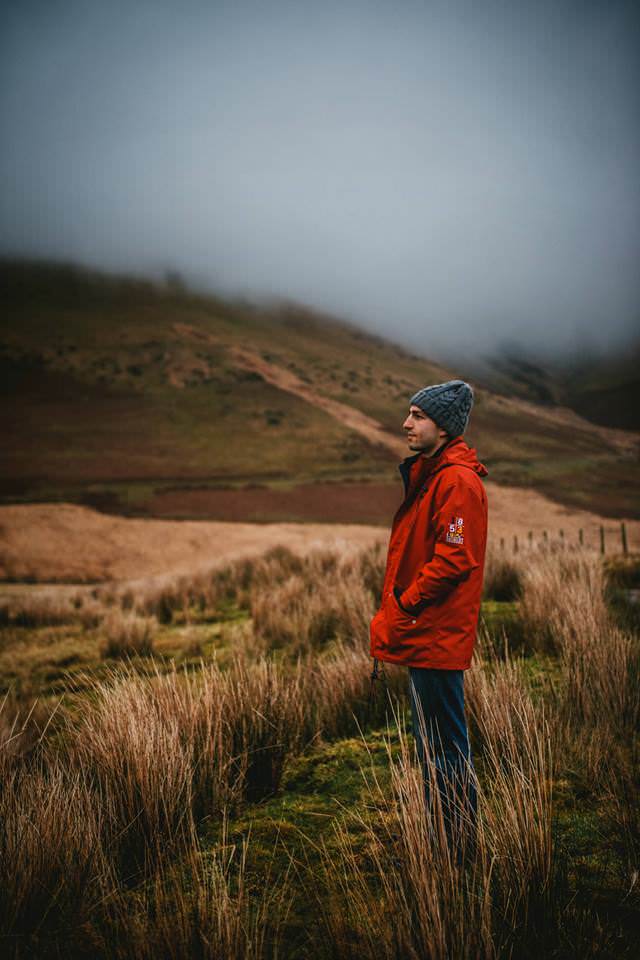 A man in a field in Ireland