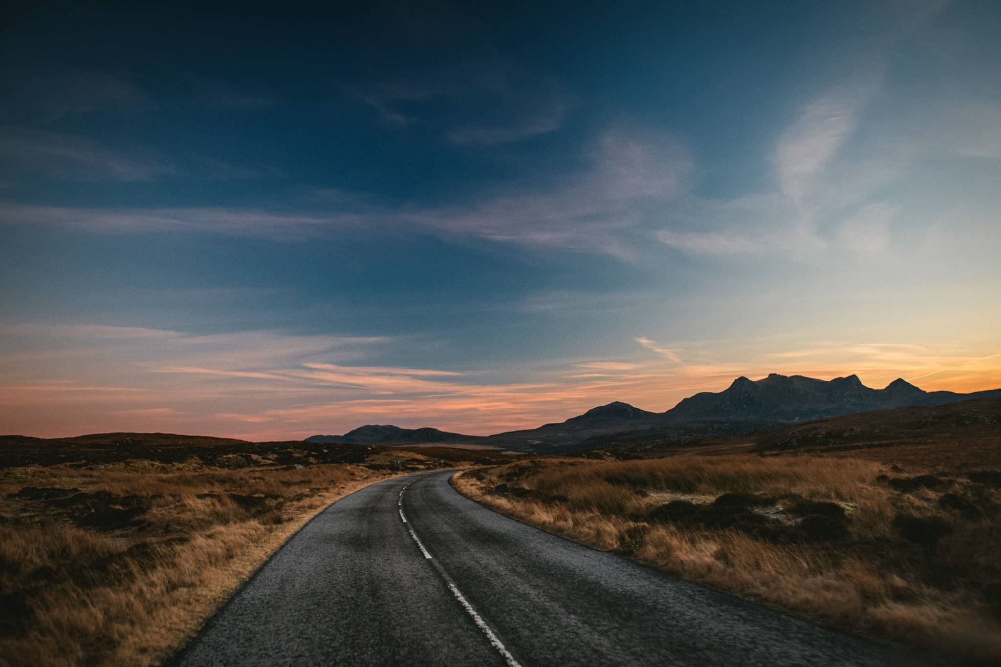 An empty road in Ireland