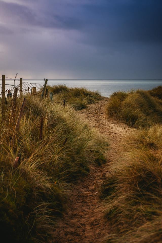 a sandy trail to a beach in Ireland