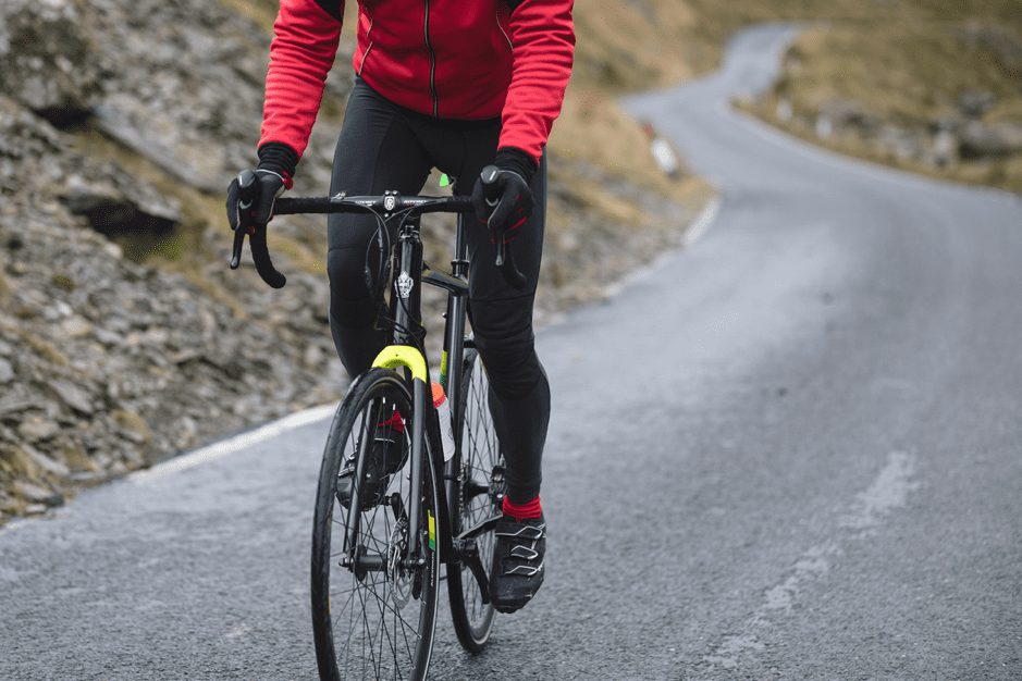 A cyclist in Wales