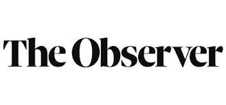 The image shows a logo with "The Observer" written in bold black text on a white background. The font is serif and all the letters are capitalized except for the "h" in "The" and the "bserver" in "Observer." The design is simple and clean.