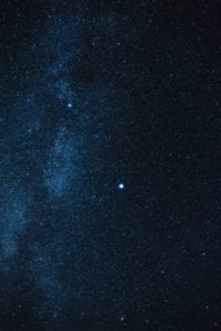 The night sky with stars taken from Isle of Skye Scotland