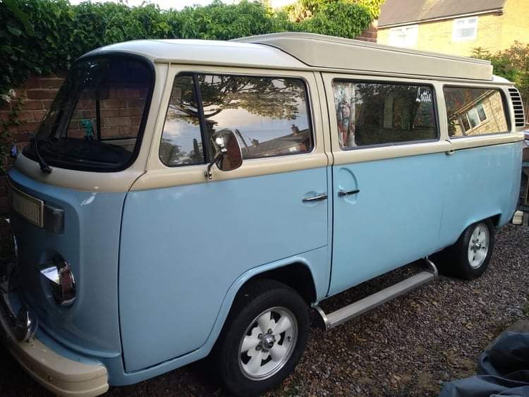 Baby blue clearance van