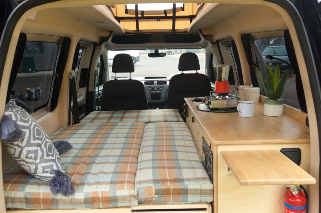 Stunning VW Caddy Maxi Camper With Poptop & 4 belted seats