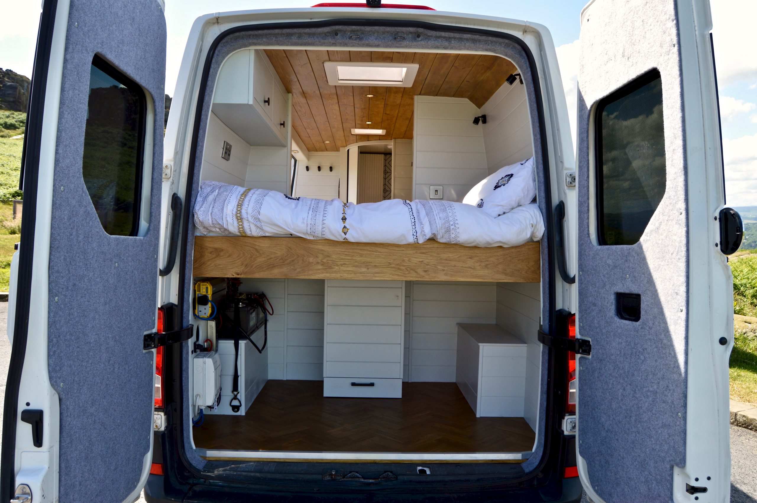 View of LUXURY OFF-GRID VW CONVERSION BY YUKIYO BESPOKE | Quirky Campers