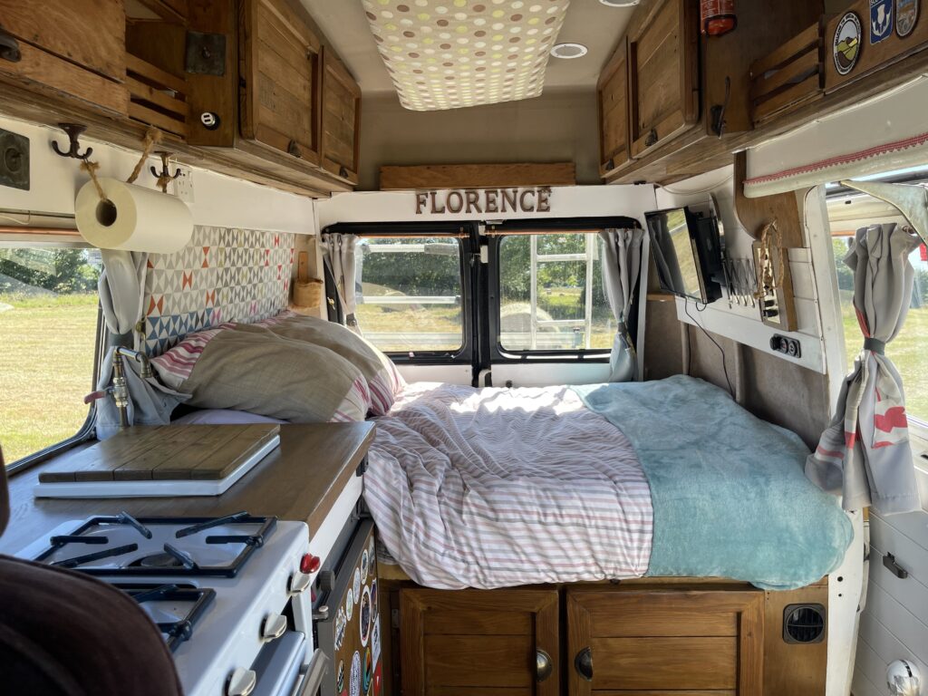 Florence is for Sale! Beloved classic camper, with rustic and cosy self build interior Quirky