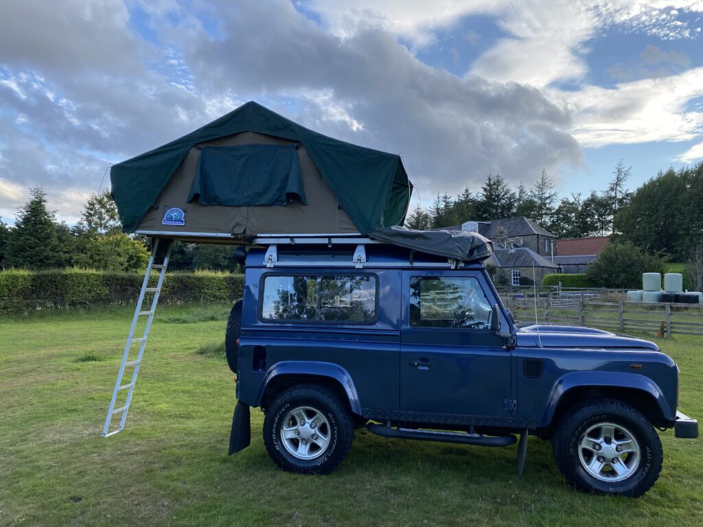 Rare LANDROVER Defender with Hannibal Roof Tent, Hannibal Tourer Kit and 4 ⋆ Quirky Campers