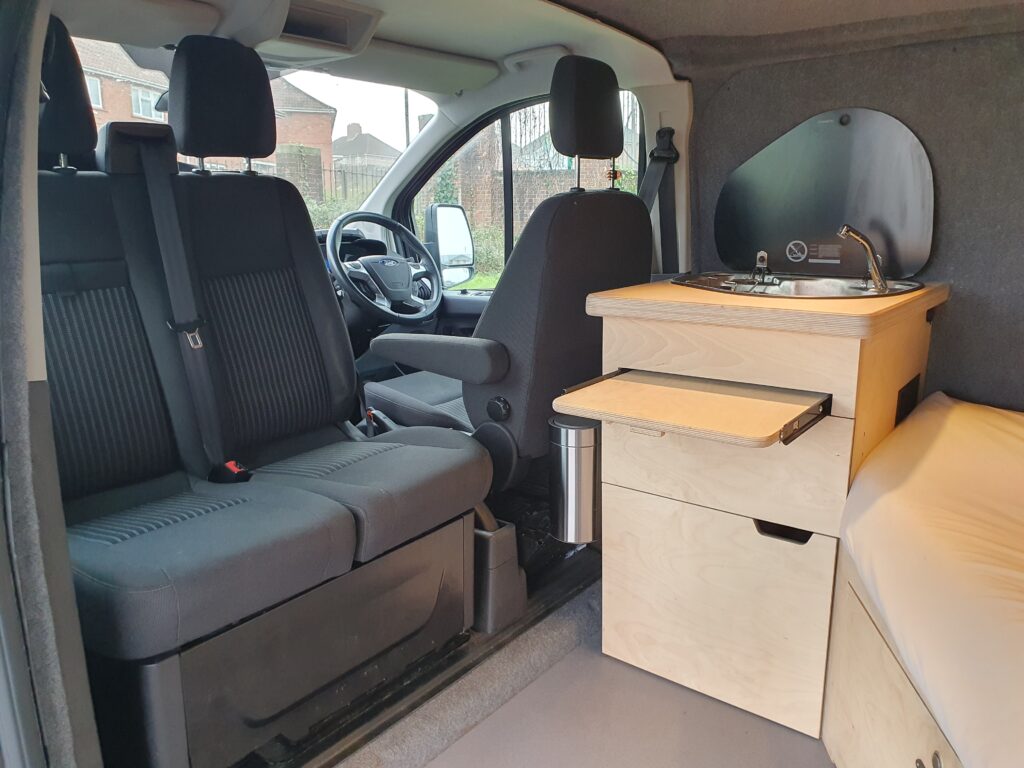 Ford transit custom store front seat conversion