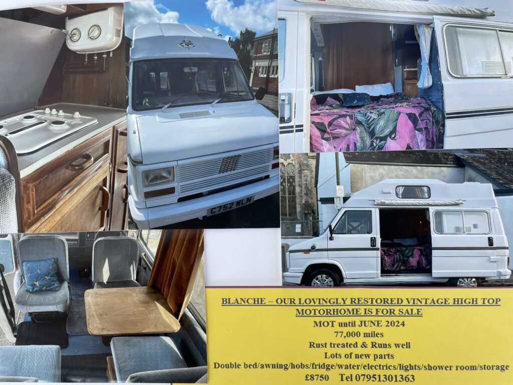 BLANCHE LOWERED PRICE TO SELL RESTORED VINTAGE HIGH TOP MOTORHOME IS