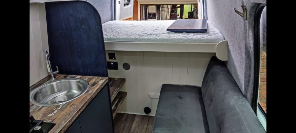 Newly converted Transit campervan white off grid | Quirky Campers