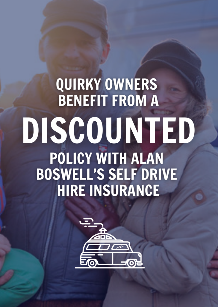 Quirky Owners benefit from a discounted policy with Alan Boswell's self drive hire insurance.