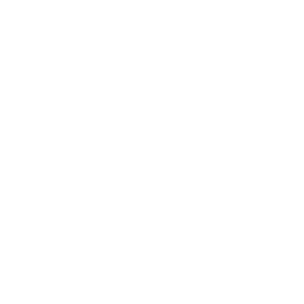 Pixelated white image of a van above the words "VANLIFE CONVERSION" in blocky text on a black background.