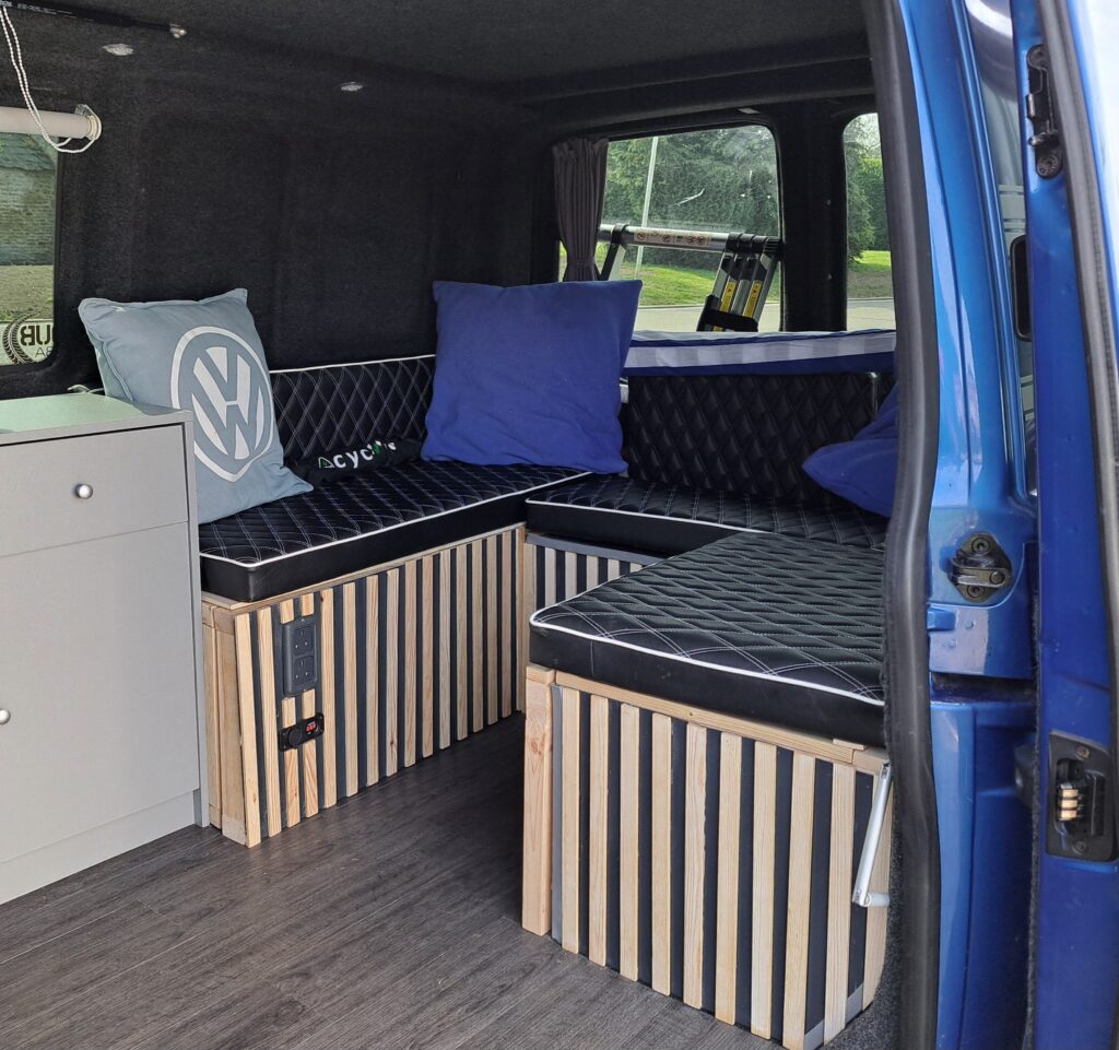 Low mileage VW T5 Campervan - bespoke u-shape lounge | Quirky Campers